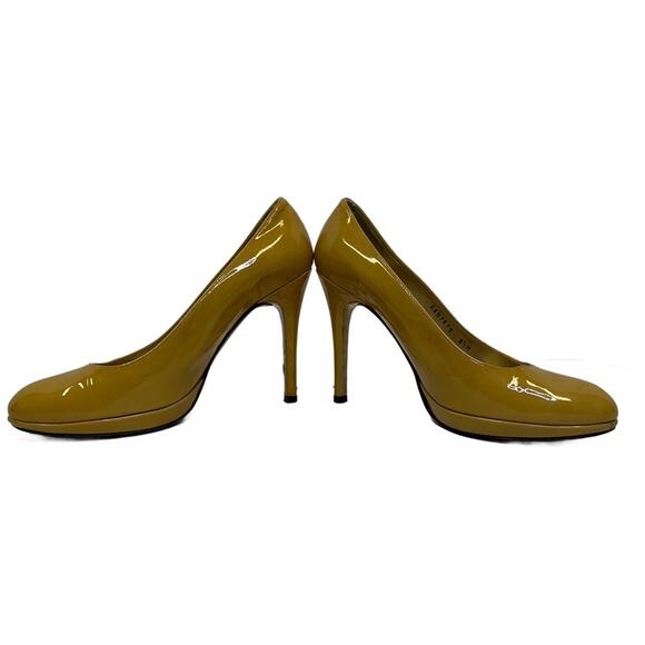 Stuart Weitzman Yellow Patent Leather Heels - Size 8.5M - Picture 1 of 11